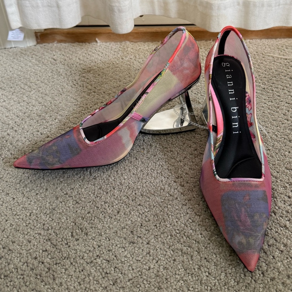 Gianni Bini Multicolor Floral Heels